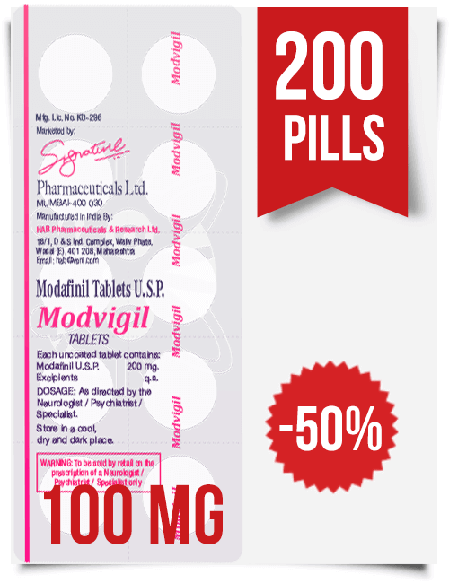 Modvigil 100 mg x 200 Modafinil Pills