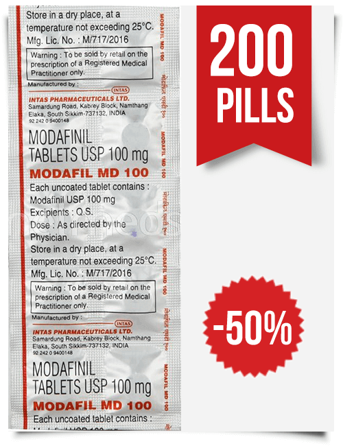 Order Modafil MD 100mg Indian Modafinil 200 Tabs at ModafinilXL Pharmacy Online