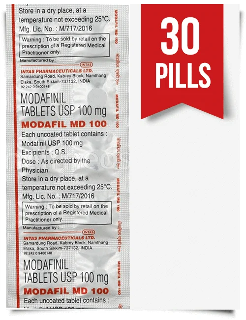 Order Modafil MD 100mg Indian Modafinil 30 Tabs at ModafinilXL Pharmacy Online